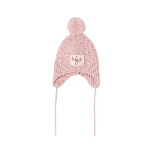 Little Jalo Strikket Uldhat Blush Pink 44/46 cm Wool Lyserød  44/46 cm  Drenge, Piger