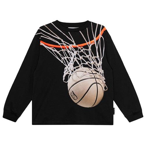 Molo GOTS Rube Langærmet T-shirt Basket Net Dark 110 cm  Sort  110 cm  Drenge