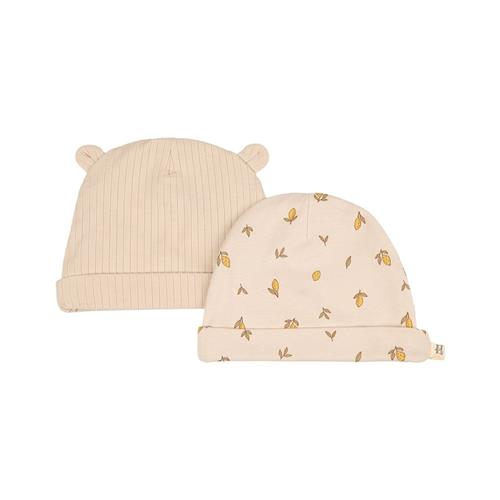 Buddy & Hope 2-pak Sigge GOTS Huer Lemon 48/50 cm  Beige  48/50 cm  Drenge, Piger