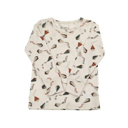Katvig Langærmet bluse Off White 86 cm  Creme  86 cm  Drenge, Piger