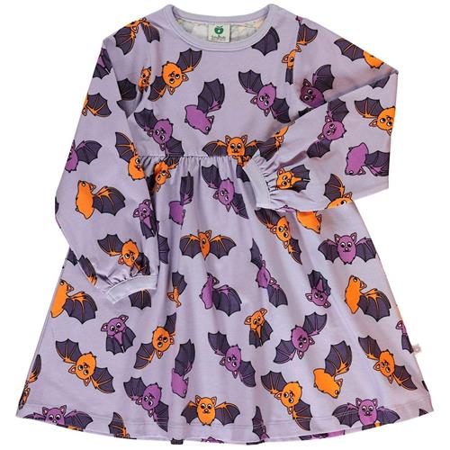 Småfolk Dress with bats  Orchid Petal 1-2 Y  Lilla  1-2 år  Piger