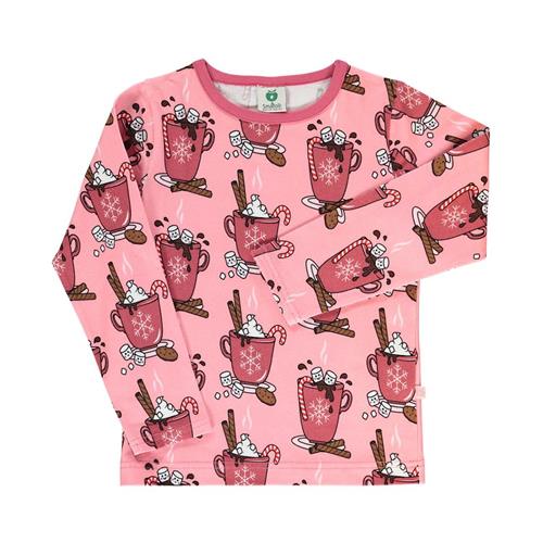 Småfolk Hot Chocolate Langærmet T-Shirt Bridal Rose 1-2 Y  Lyserød  1-2 år  Piger
