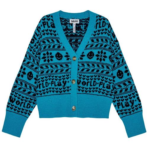 Molo Gilly Cardigan Peacock Blue 110/116 cm  Blå  110/116 cm  Piger