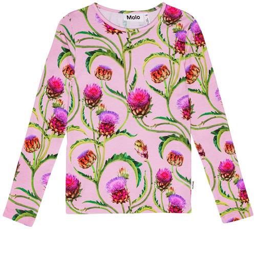 Molo GOTS Rose Langærmet T-shirt Artichoke Glow 98 cm  Lyserød  98 cm  Piger