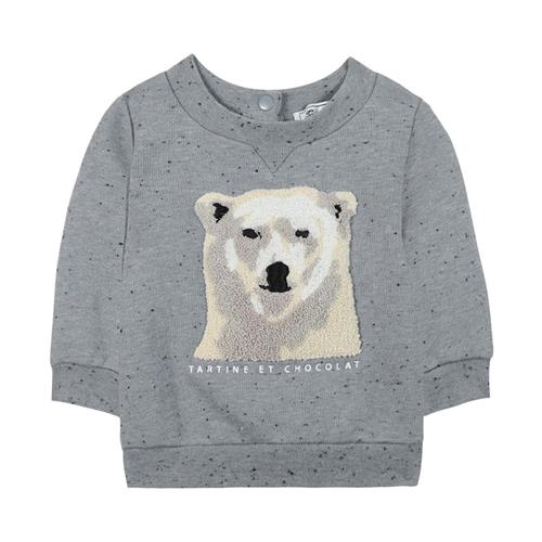 Tartine et Chocolat Plettet sweatshirt hjerteblå 1 Y  Blå  1 år  Drenge
