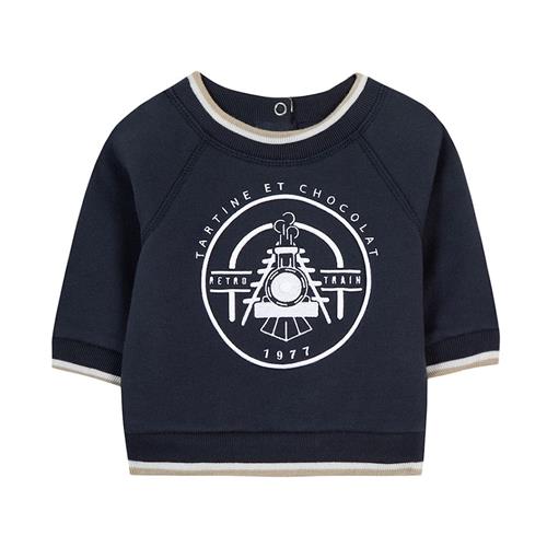Tartine et Chocolat Sweatshirt Navy Blanchit 6 months  Marineblå  6 måneder  Drenge