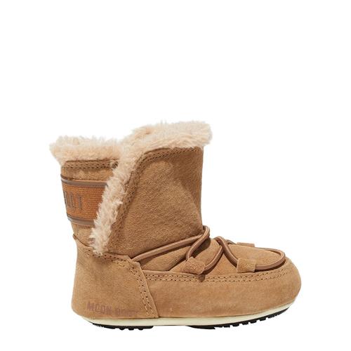 Moon Boot Krybbe Suede Sne Støvler Whisky 17-18 EU  Beige  17-18 EU  Drenge, Piger