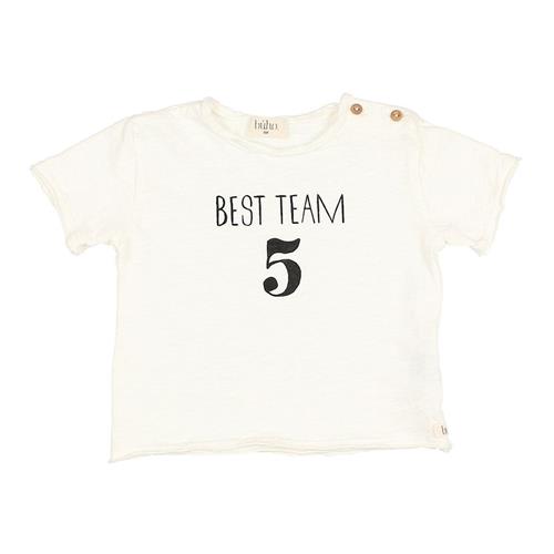 búho Best Team T-Shirt Cremefarvet 12 Months  Creme  12 måneder  Drenge, Piger