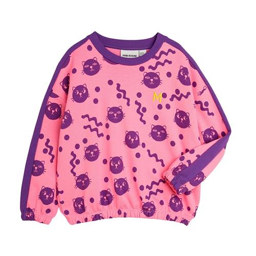 Mini Rodini Squiggly Cats Sweatshirt Pink 92/98 cm  Lyserød  92/98 cm  Drenge, Piger