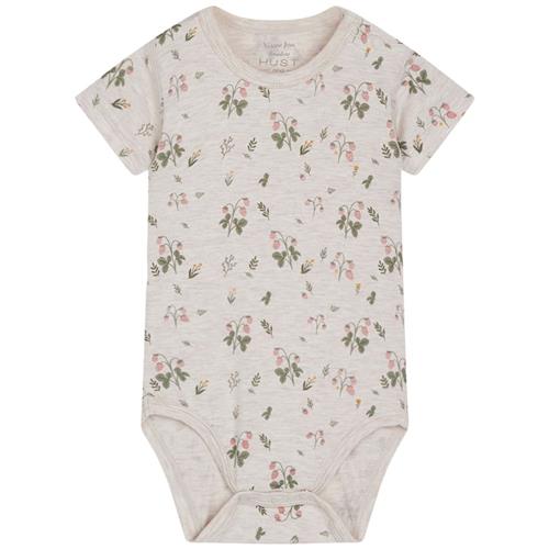 Hust&Claire Bue Blomstret Babybody Old Rosie 62 cm  Beige  62 cm  Drenge, Piger