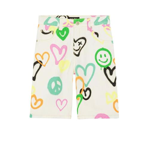 Molo Art Shorts Heart Colors 152 cm  Creme  152 cm  Drenge, Piger