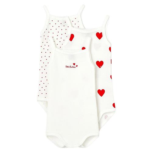 Petit Bateau 3-pak Babybodyer Cremefarvede 36 months  Creme  36 måneder  Piger
