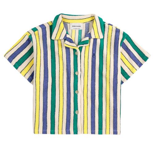 Bobo Choses Multicolor Stribet Skjorte I Frotté Offwhite 2-3 Y  Creme  2-3 år  Drenge