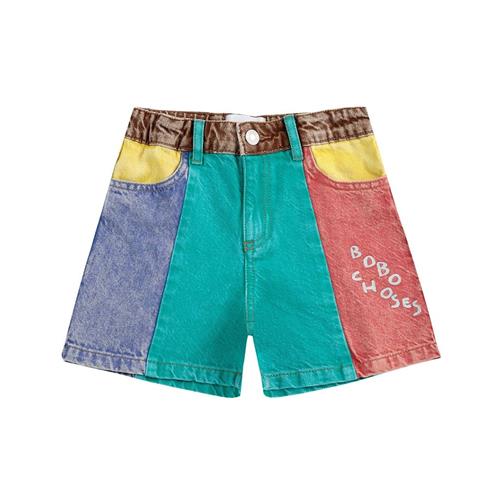 Bobo Choses Color Block Denim Shorts Multicolor 4-5 Y  Grøn  4-5 år  Drenge
