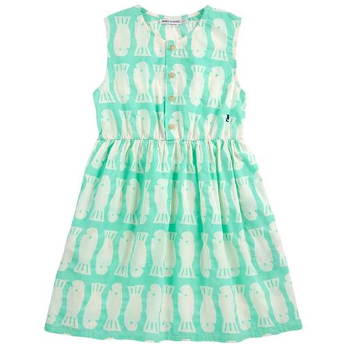 Bobo Choses Lucky Fish All Over Ærmeløs Kjole Light Green 6-7 Y  Grøn  6-7 år  Piger