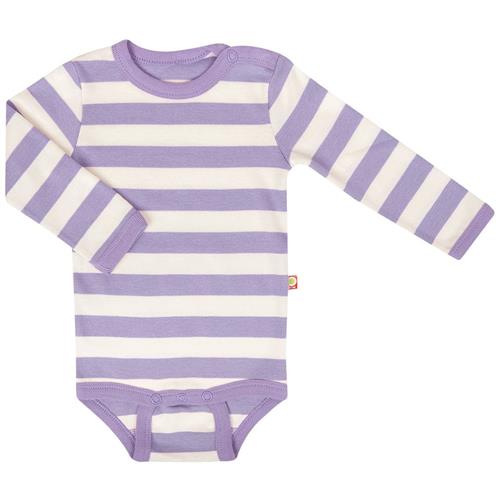 Katvig Stribet Babybody Lilla 98 cm  Lilla  98 cm  Drenge, Piger