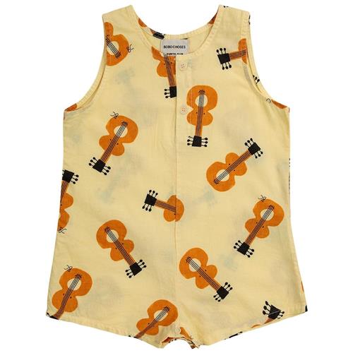 Bobo Choses Acoustic Guitar Romper Gul 6 Months  Gul  6 måneder  Drenge, Piger