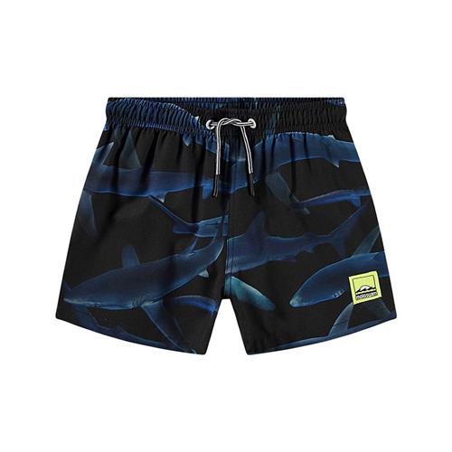 Molo Niko Board Shorts Midnight Sharks 86/92 cm  Marineblå  86/92 cm  Drenge, Piger