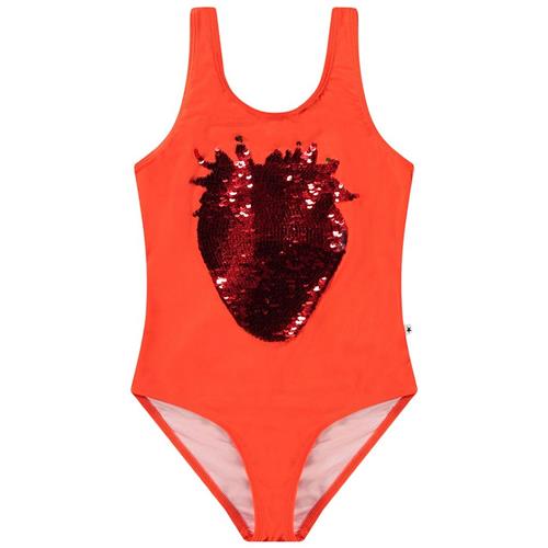 Molo Nika Badedragt Glitter Strawberry 140 cm  Rød  140 cm  Drenge, Piger