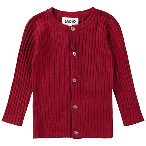 Molo Georgette Cardigan Velvety 68 cm  Rød  68 cm  Drenge, Piger