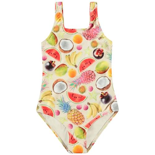 Molo Magical Fruits Print Nika badedragt 92 cm  Beige  92 cm  Drenge, Piger