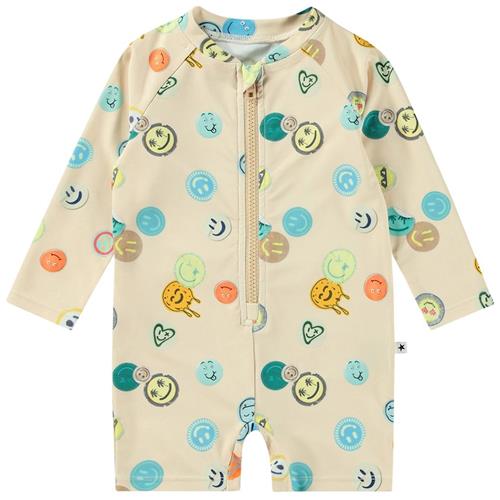 Molo Neka badedragt sand smiley 74/80 cm  Beige  74/80 cm  Drenge, Piger