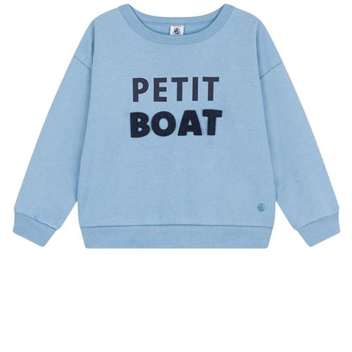 Petit Bateau Sweatshirt Med Tryk Blå 12 Y  Blå  12 år  Drenge