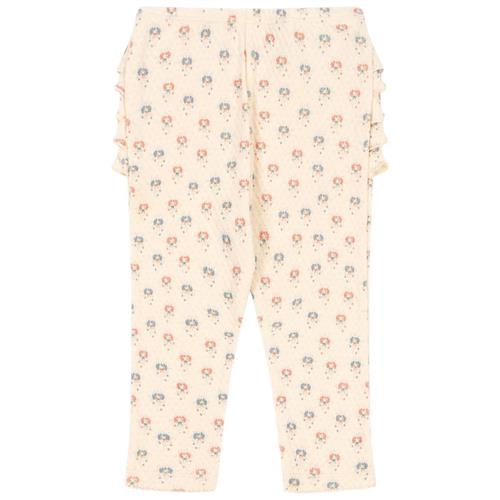Konges Sløjd GOTS Sui Frill Leggings Pipa Petite 6 months  Creme  6 måneder  Piger