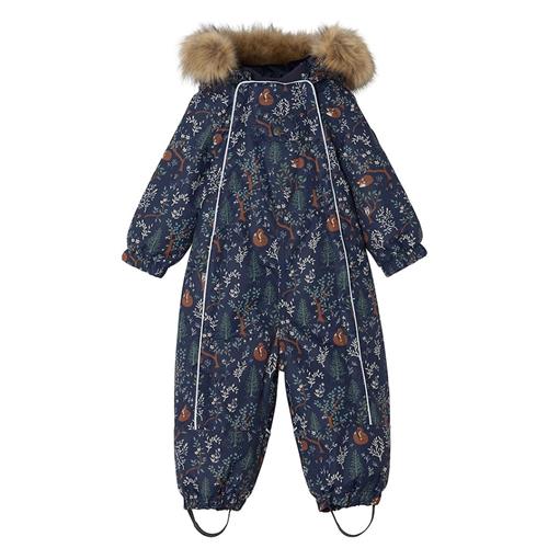 Kuling Val D'Isere Mønstret Flyverdragt Mighty Forest 86 cm  Marineblå  86 cm  Drenge, Piger