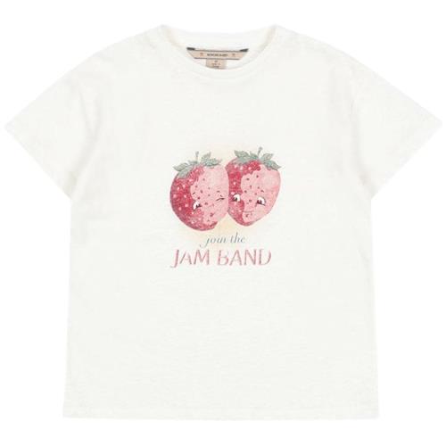 Konges Sløjd Era T-shirt Off White Jam 3 months  Hvid  3 måneder  Piger