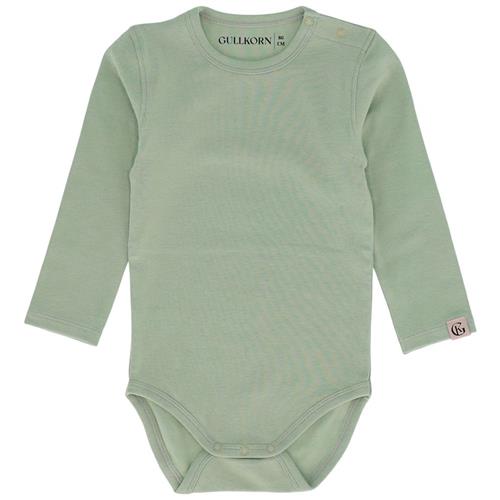 Gullkorn Villvette Baby Body Green Fog 62 cm  Grøn  62 cm  Drenge, Piger