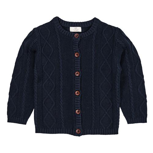 Copenhagen Colors Strikket cardigan Navy 50 cm  Marineblå  50 cm  Drenge, Piger
