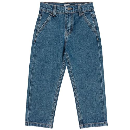 Copenhagen Colors Økologiske bomuldsjeans Indigo Blue Washed 128 cm  Blå  128 cm  Drenge, Piger