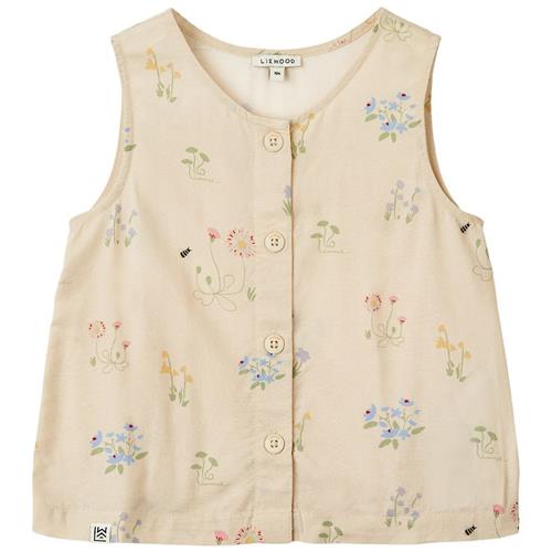 Liewood Rosanna Mønstret Top Flora/Sandy 104cm  Beige  104 cm  Piger