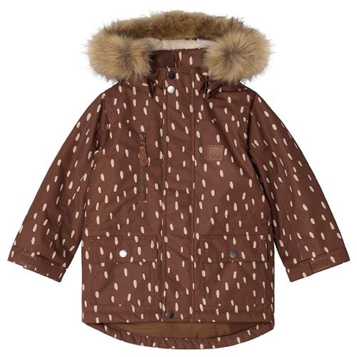 Kuling Val Thorens Prikket Parka Brun 80 cm  Brun  80 cm  Drenge, Piger