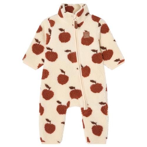 Kuling Austin Pile Fleece-overtræksdragt Apples  68 cm  Hvid  68 cm  Drenge, Piger