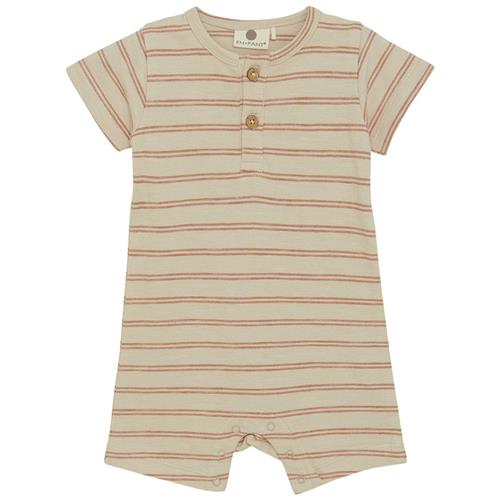 EnFant GOTS Stribet Heldragt French Oak 74 cm  Beige  74 cm  Drenge