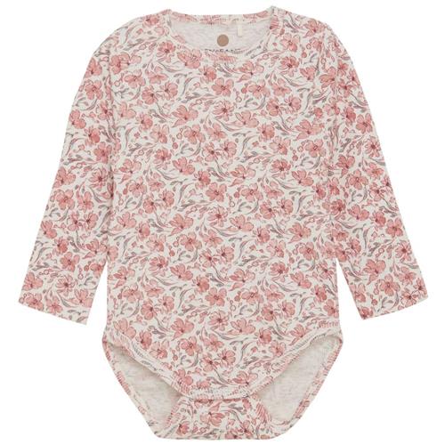 EnFant GOTS Ribbet Baby Body Aop Eggnog 62 cm  Lyserød  62 cm  Piger