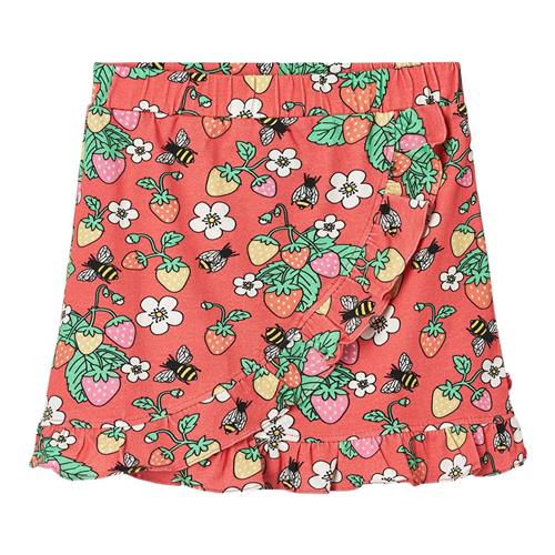 Småfolk Strawberries Nederdel Pink Punch 4-5 Y  Rød  4-5 år  Piger