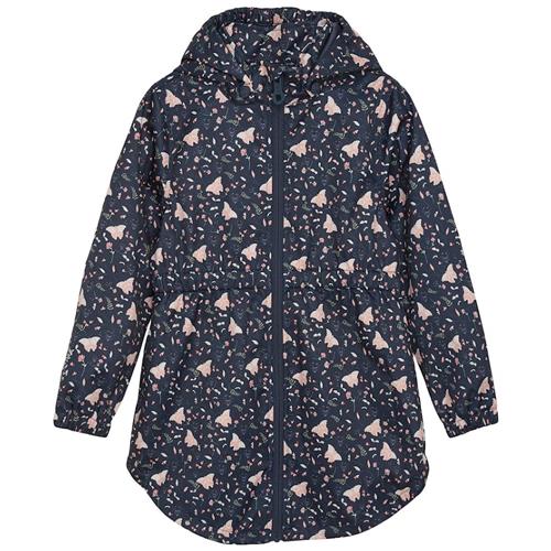 Minymo Blomstret Softshell Jakke Blue Nights 104cm Softshell Blå  104 cm  Piger