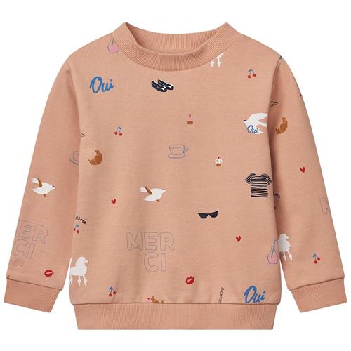 Liewood GOTS Thora Sweatshirt Paris Pale Tuscany 116 cm  Orange.  116 cm  Drenge, Piger