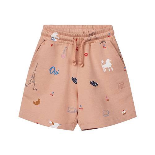 Liewood GOTS Gram Sweatshorts Paris Pale Tuscany 116 cm  Orange.  116 cm  Drenge, Piger