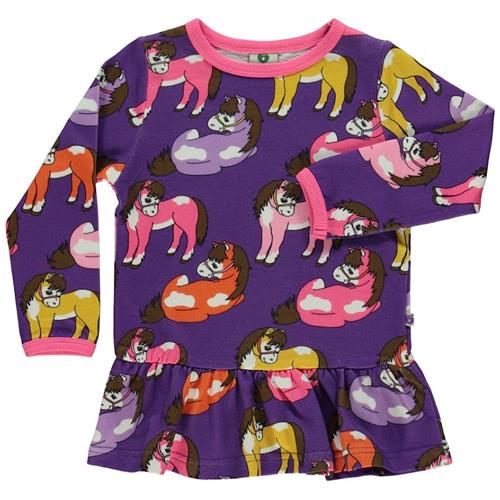 Småfolk Sweatshirt Med Hester Purple Heart 3-4 Y  Lilla  3-4 år  Piger