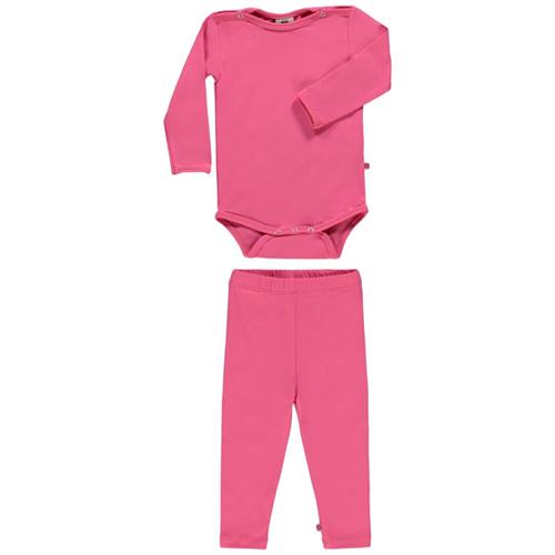 Småfolk Set Body Med Leggings Pink 92 cm  Lyserød  92 cm  Piger