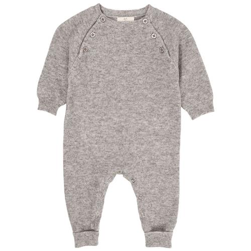 Copenhagen Colors Cashmere Wool Baby Body Grey Mel 68 cm Uld Grå  68 cm  Drenge, Piger