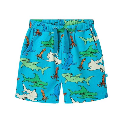 Småfolk Hammerhead Sharks Shorts Blue Atoll 4-5 Y  Blå  4-5 år  Drenge
