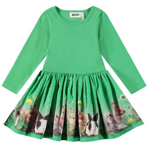 Molo Candi Long-Sleeved Dress Bonnie Patch 80 cm  Grøn  80 cm  Piger