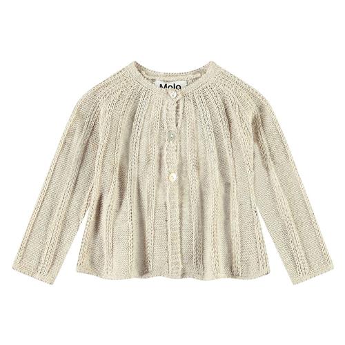 Molo Grit Cardigan Sand Melange 86 cm  Beige  86 cm  Piger