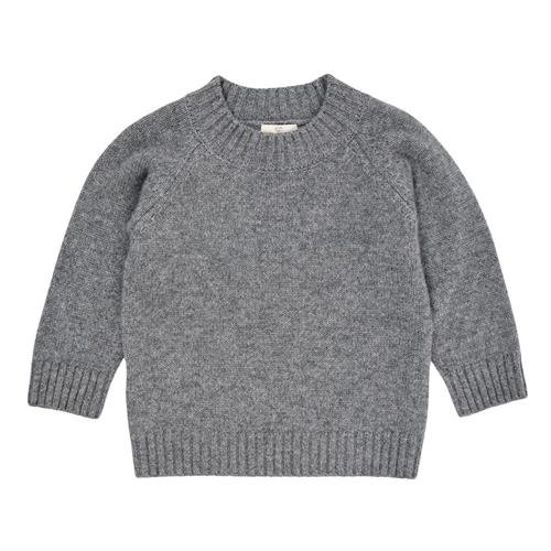Copenhagen Colors Cashmere klassisk rullekrave pullover Grey Mel 116 cm  Grå  116 cm  Drenge, Piger