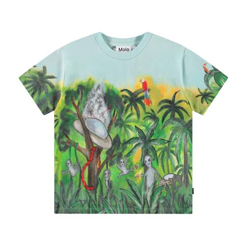 Molo Roxo Short Sleeve T-Shirt Jungle Visitors 92 cm  Blå  92 cm  Drenge